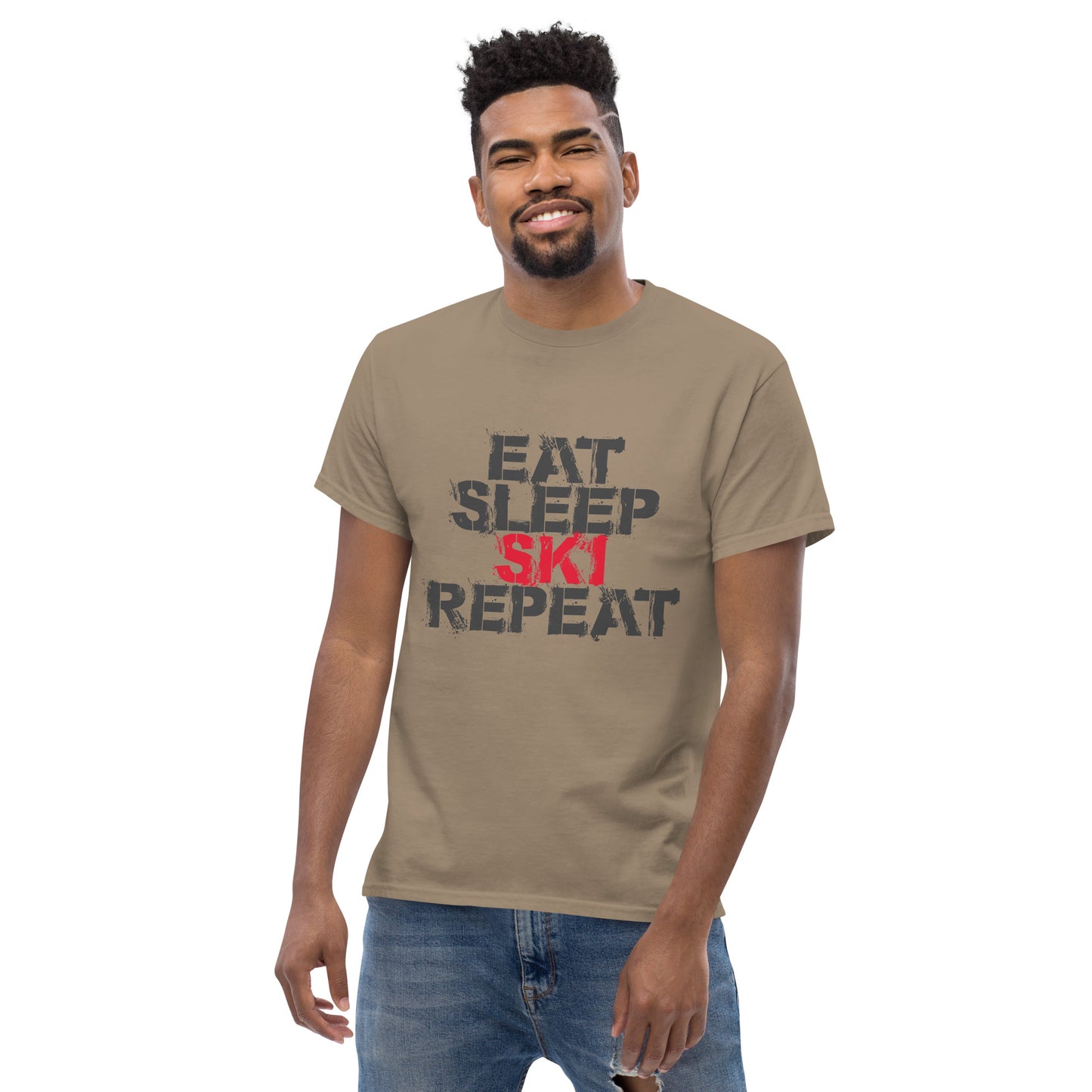 CS0048 - 01001 - Eat Sleep Ski Repeat Men's classic tee