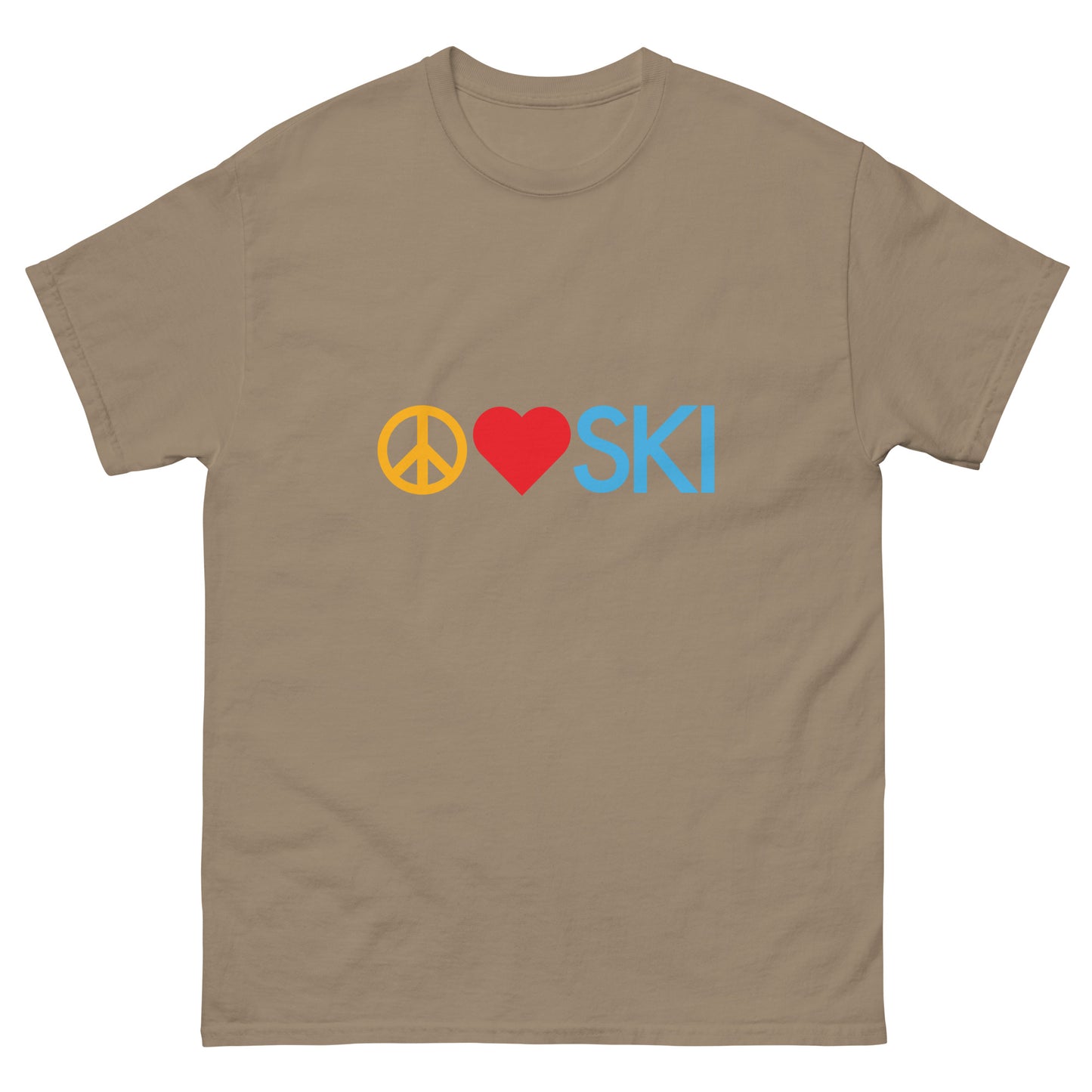 CS0026 - 01001 - Peace | Love | SKI Men's classic tee