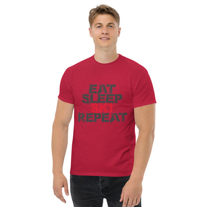 CS0048 - 01001 - Eat Sleep Ski Repeat Men's classic tee