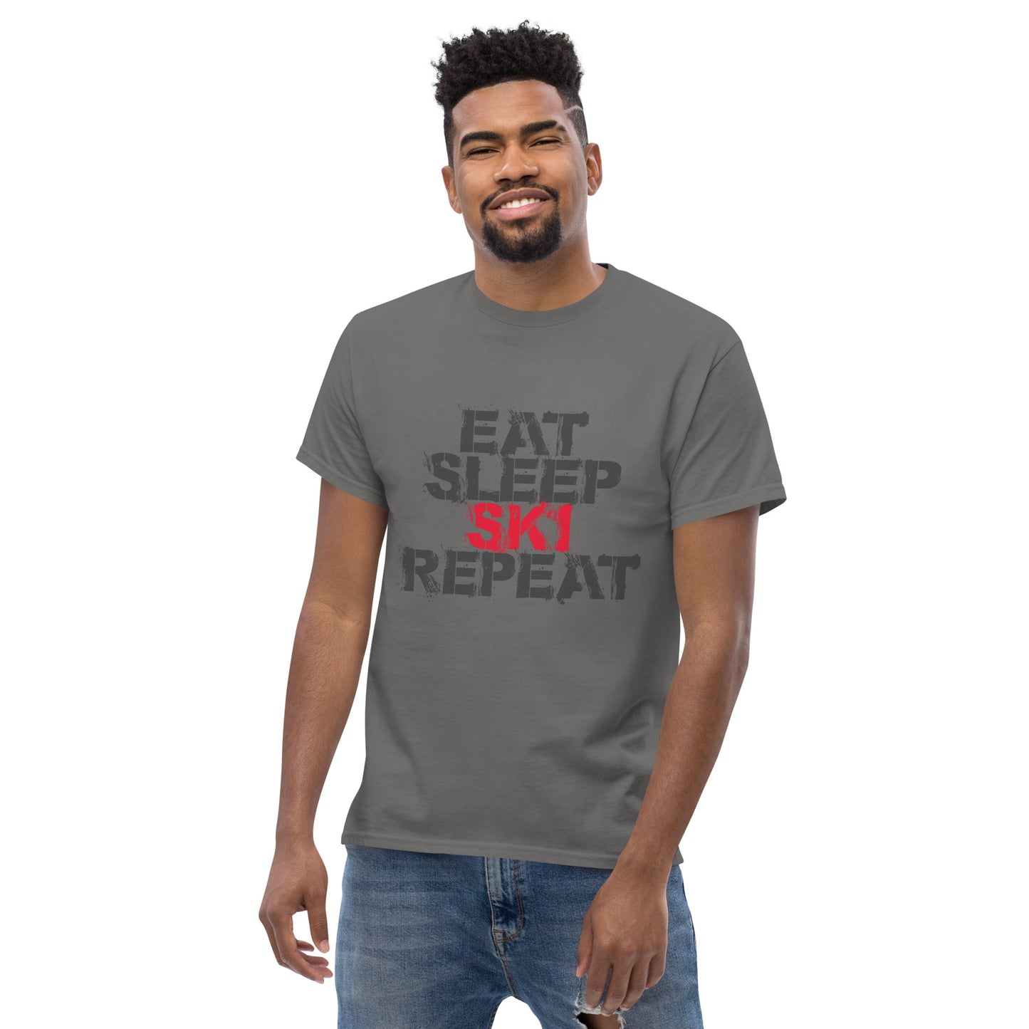 CS0048 - 01001 - Eat Sleep Ski Repeat Men's classic tee