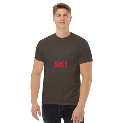 CS0048 - 01001 - Eat Sleep Ski Repeat Men's classic tee