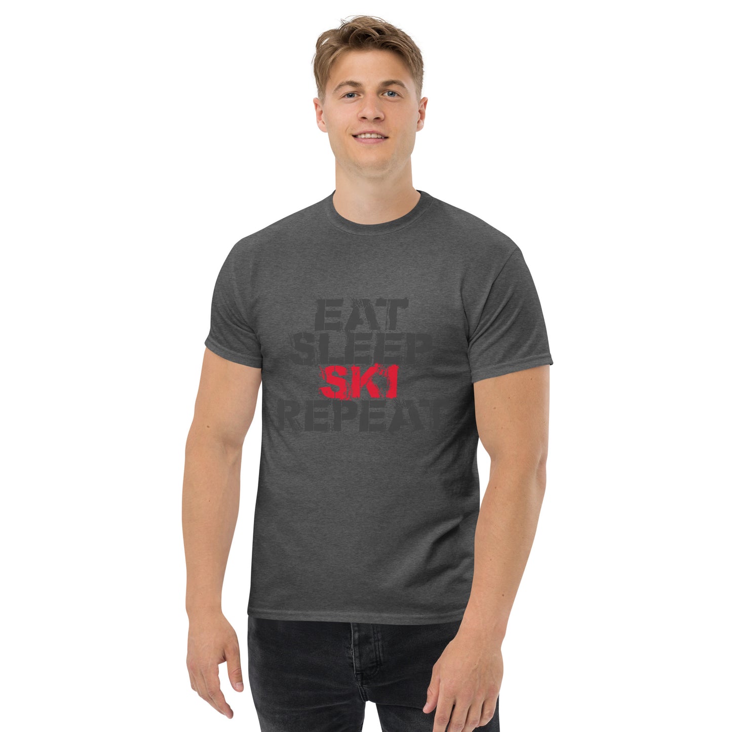 CS0048 - 01001 - Eat Sleep Ski Repeat Men's classic tee