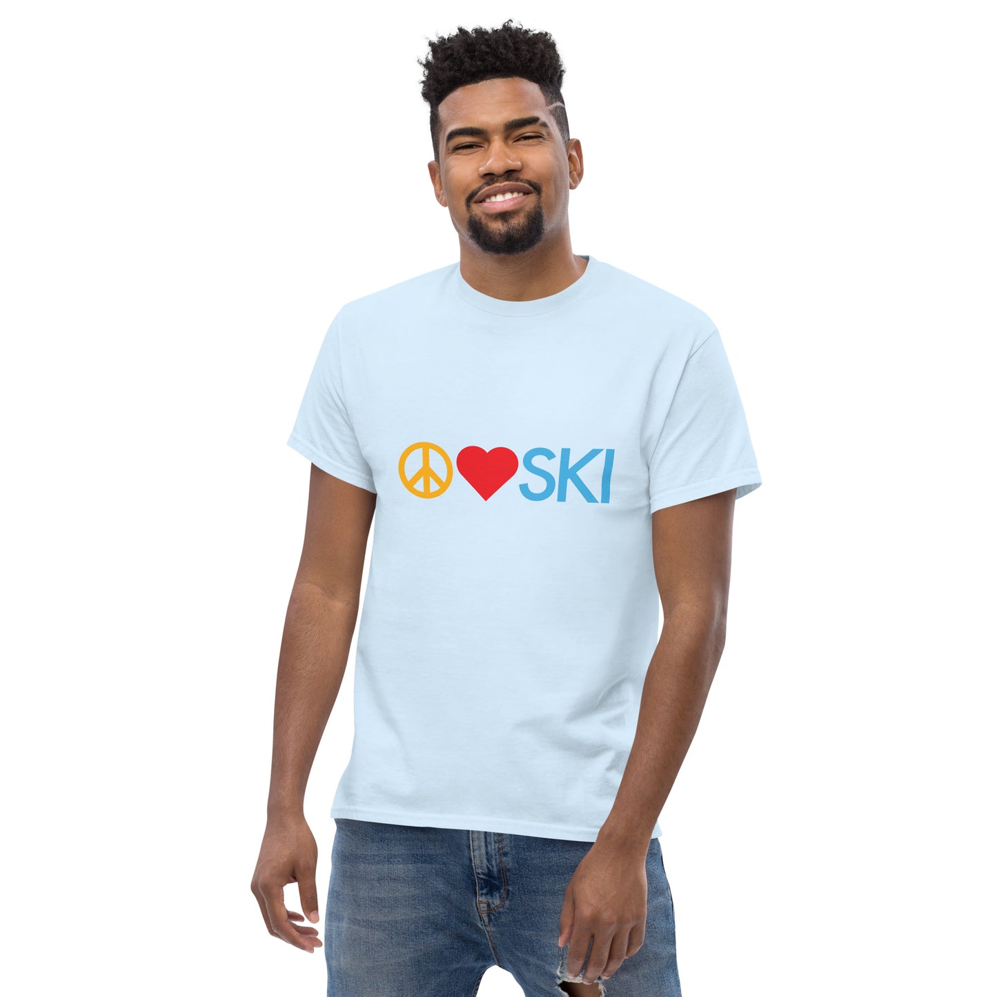 CS0026 - 01001 - Peace | Love | SKI Men's classic tee