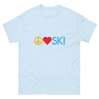 CS0026 - 01001 - Peace | Love | SKI Men's classic tee