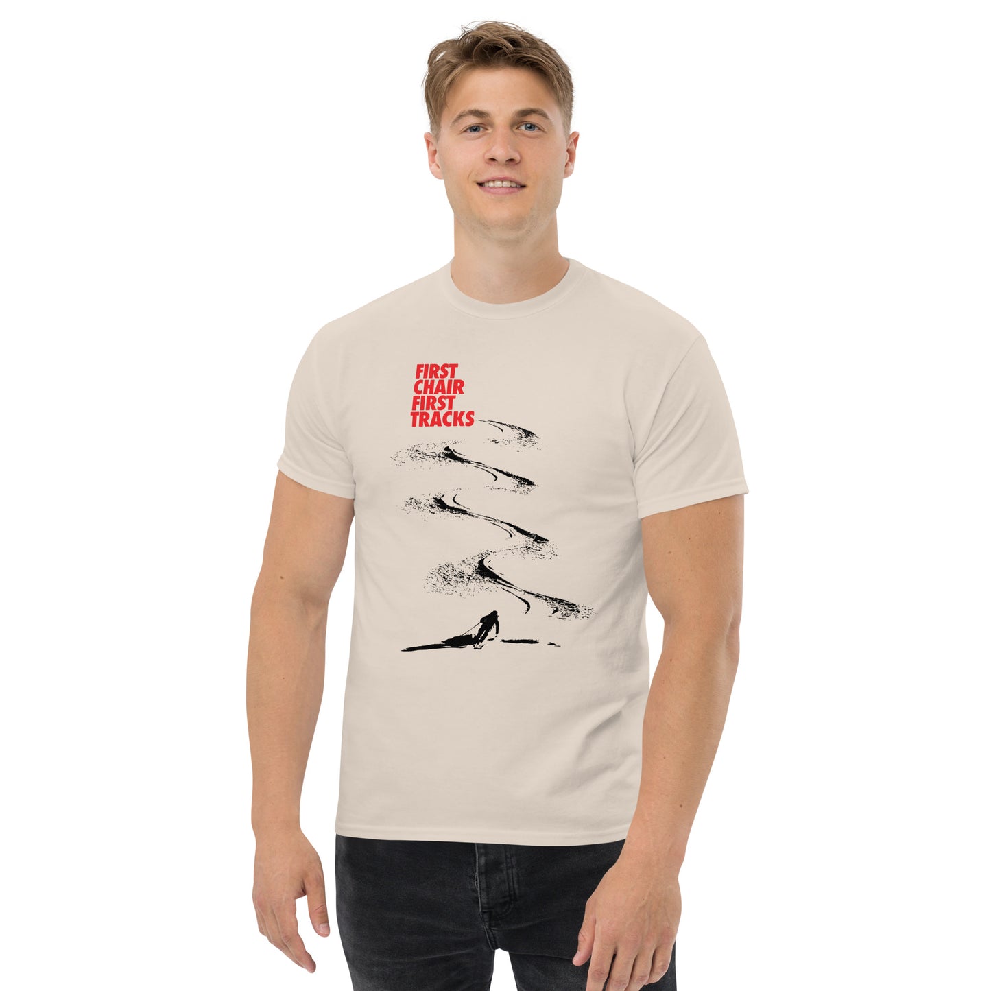 CS0042 - 01001 - First Chair First Tracks Men's classic tee