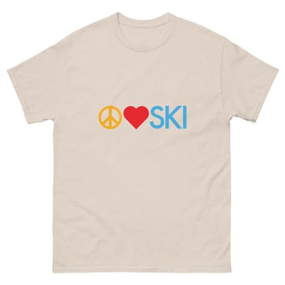 CS0026 - 01001 - Peace | Love | SKI Men's classic tee