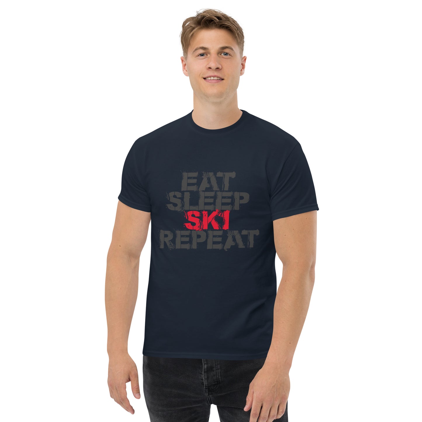 CS0048 - 01001 - Eat Sleep Ski Repeat Men's classic tee