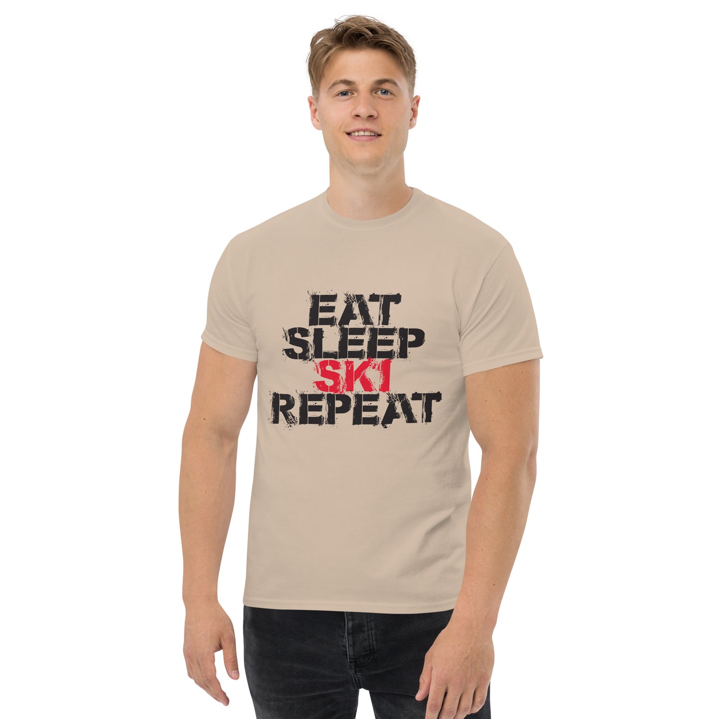 CS0048 - 01001 - Eat Sleep Ski Repead Men's classic tee