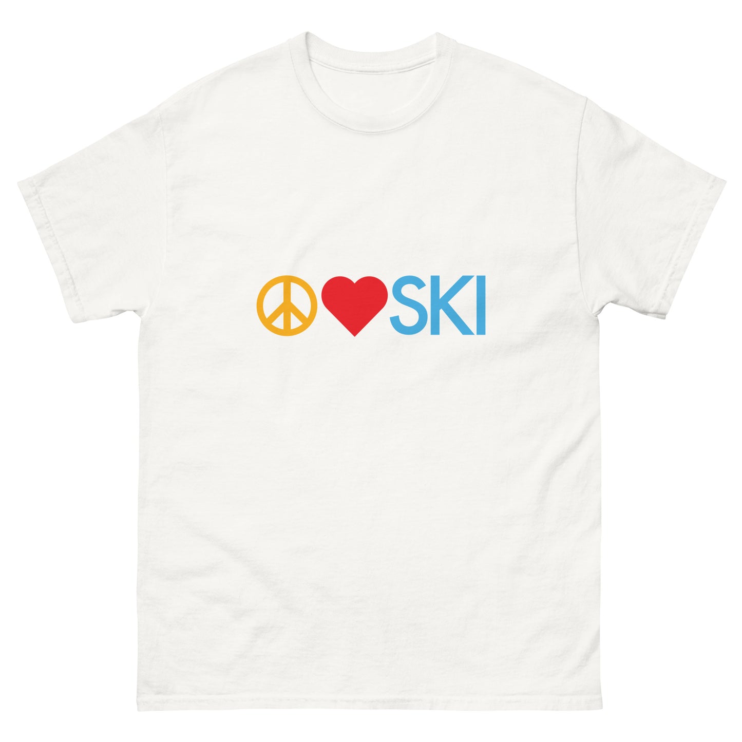 CS0026 - 01001 - Peace | Love | SKI Men's classic tee