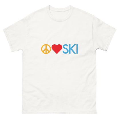 CS0026 - 01001 - Peace | Love | SKI Men's classic tee