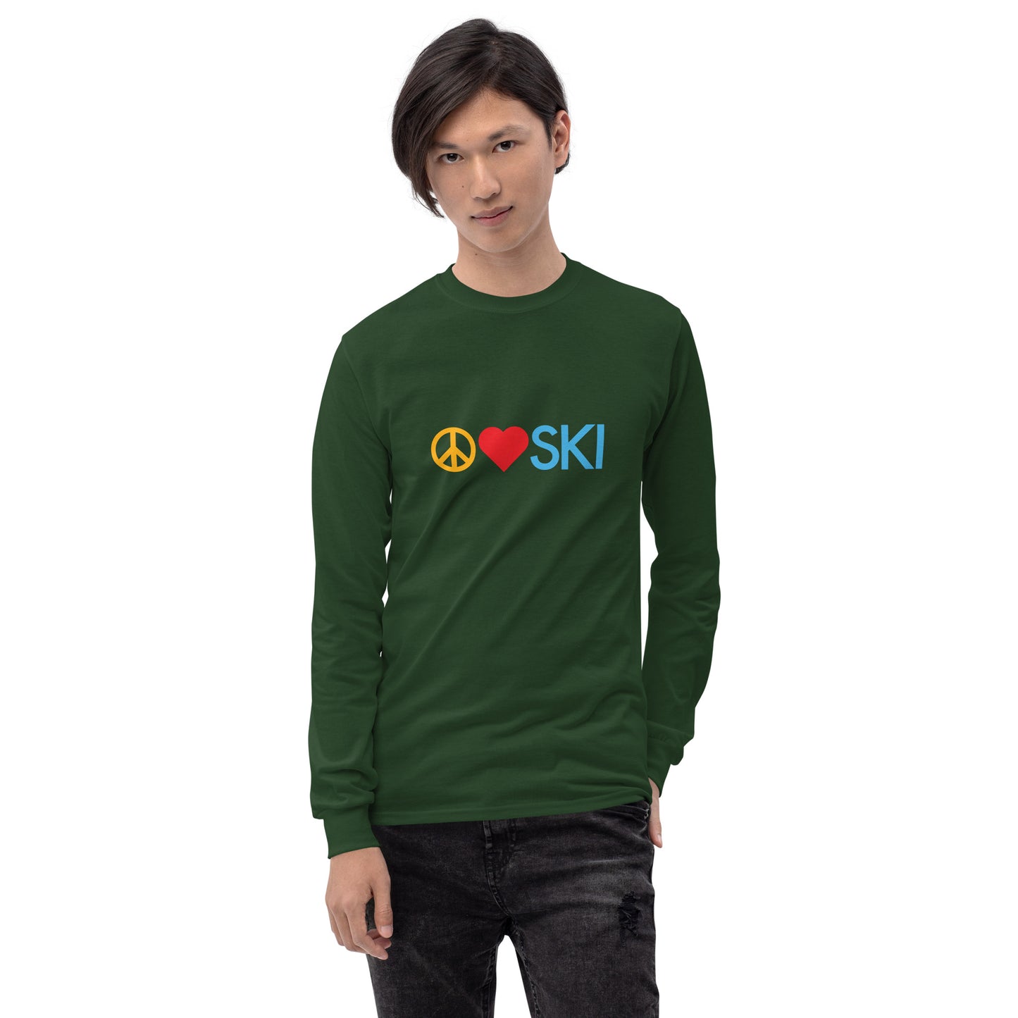 CS0026 - 01001 - Peace | Love | SKI Unisex Long Sleeve Shirt