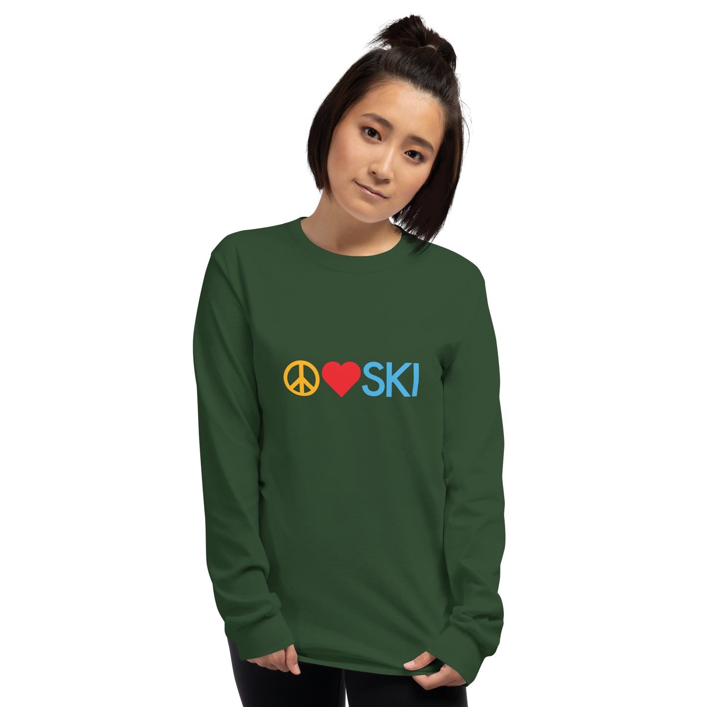 CS0026 - 01001 - Peace | Love | SKI Unisex Long Sleeve Shirt