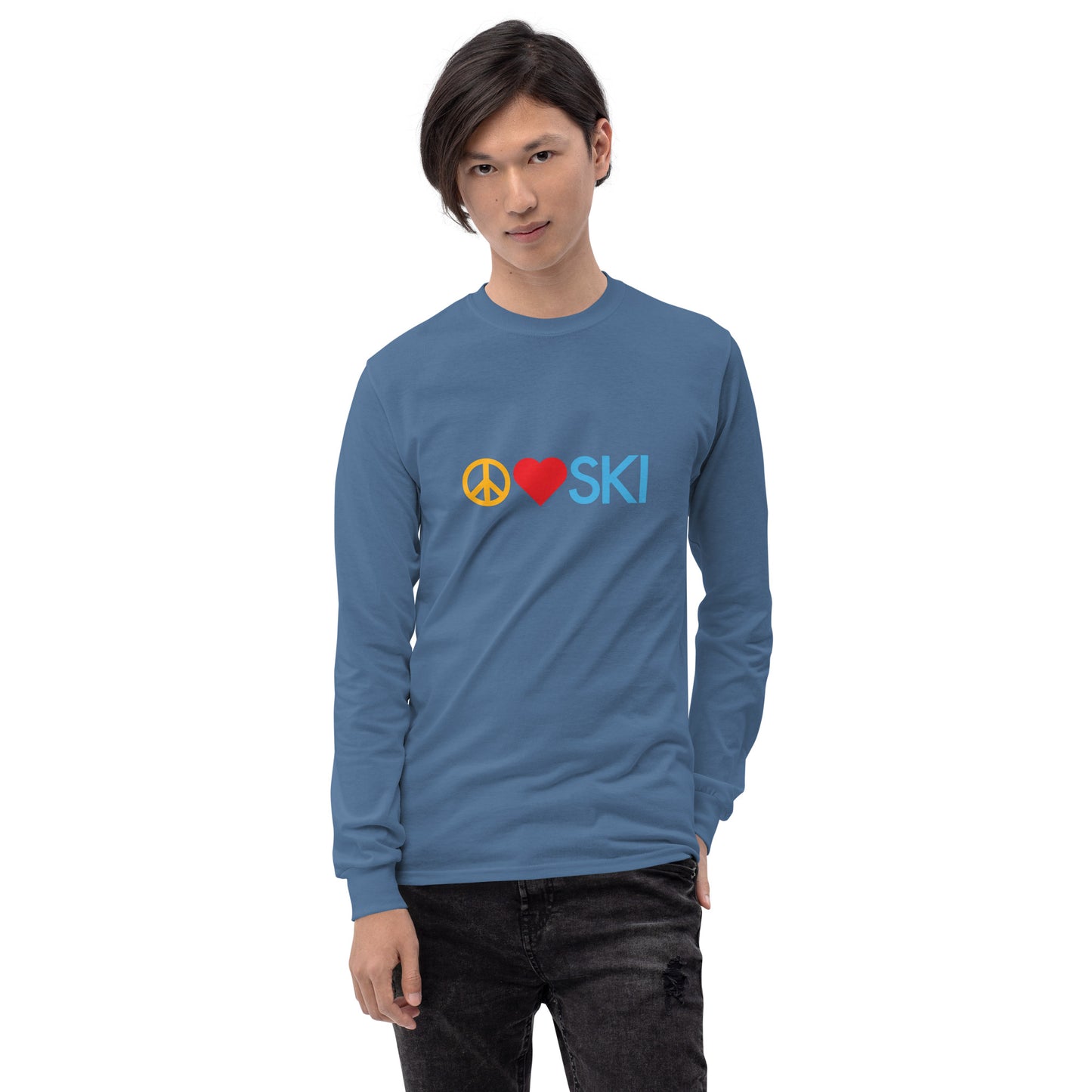 CS0026 - 01001 - Peace | Love | SKI Unisex Long Sleeve Shirt