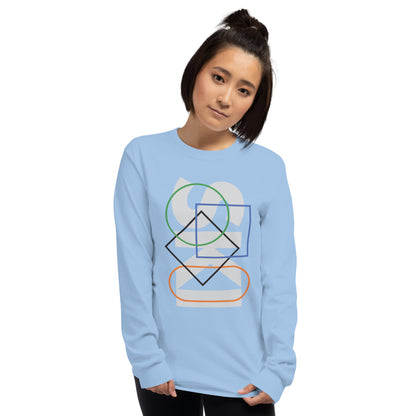 CS0044 - 01001 - SKI Icons Outlined Unisex Long Sleeve Shirt