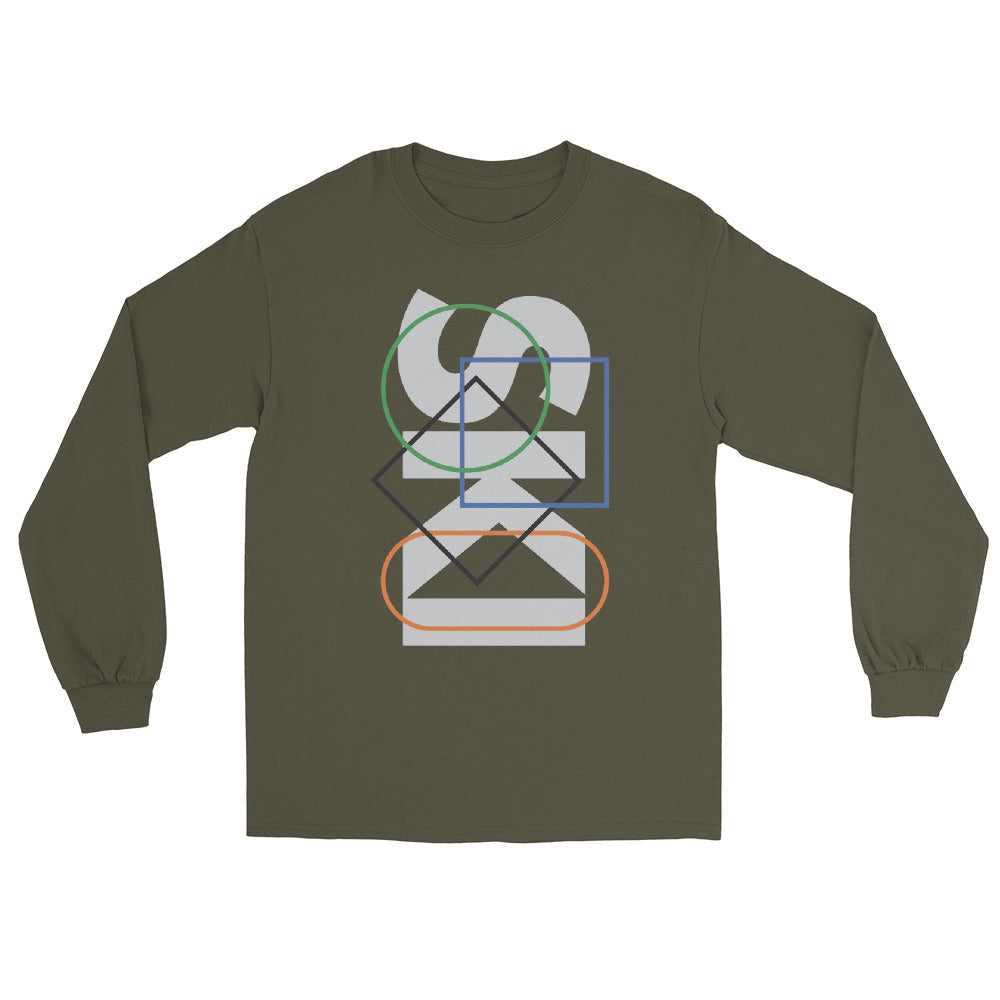 CS0044 - 01001 - SKI Icons Outlined Unisex Long Sleeve Shirt