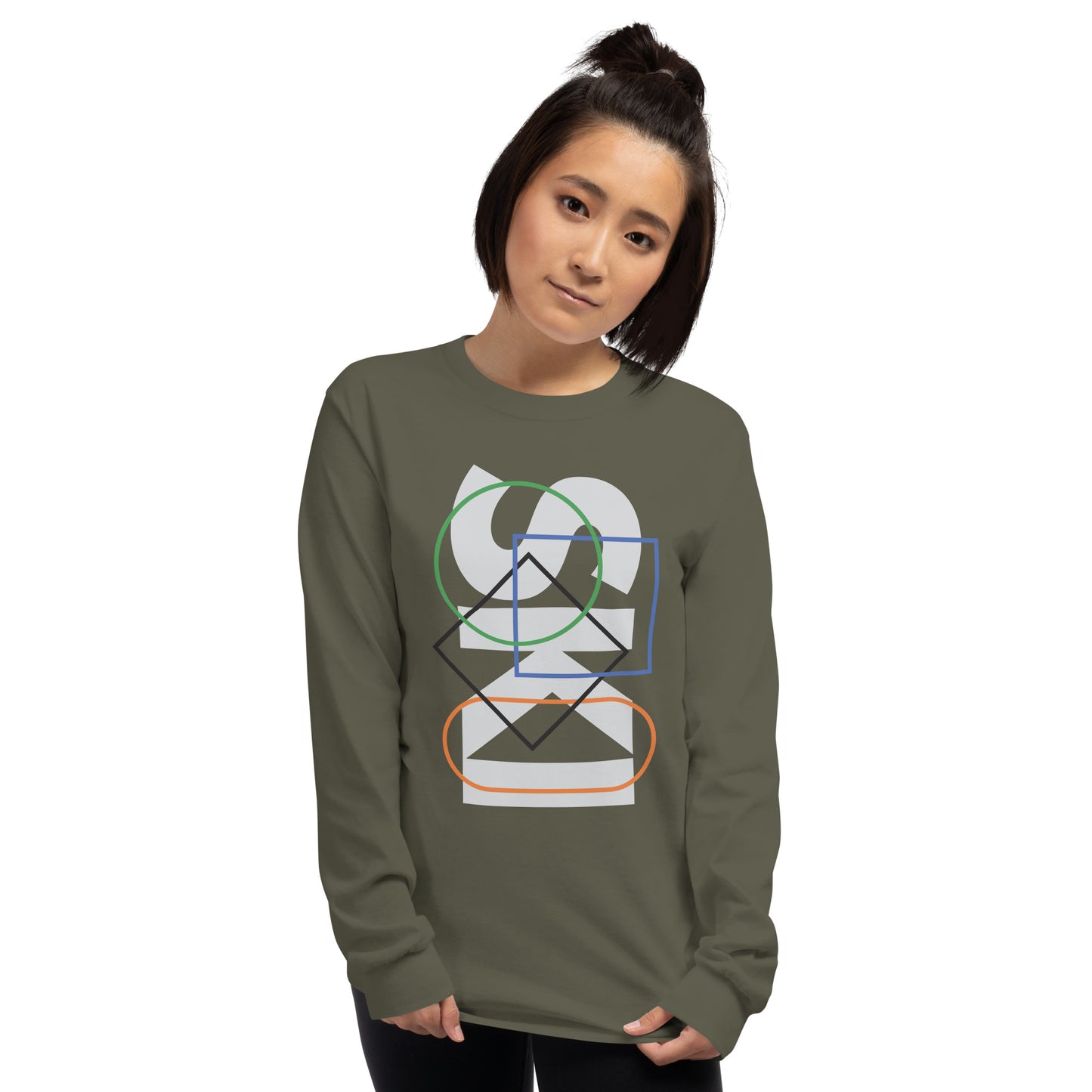 CS0044 - 01001 - SKI Icons Outlined Unisex Long Sleeve Shirt