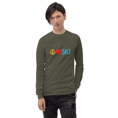 CS0026 - 01001 - Peace | Love | SKI Unisex Long Sleeve Shirt