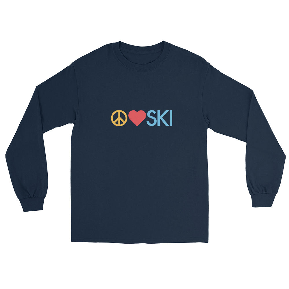 CS0026 - 01001 - Peace | Love | SKI Unisex Long Sleeve Shirt