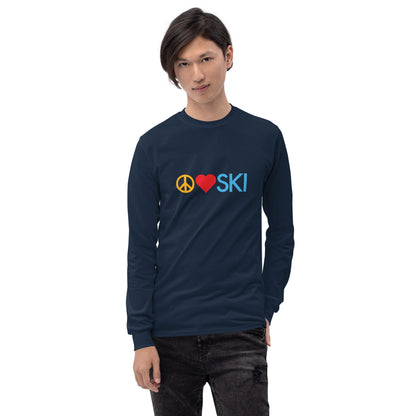 CS0026 - 01001 - Peace | Love | SKI Unisex Long Sleeve Shirt