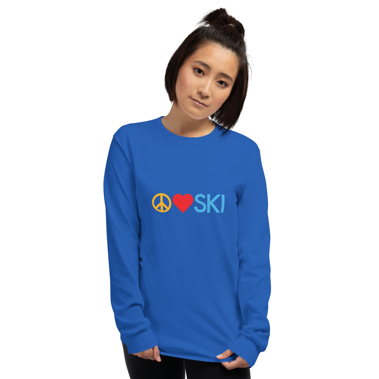 CS0026 - 01001 - Peace | Love | SKI Unisex Long Sleeve Shirt