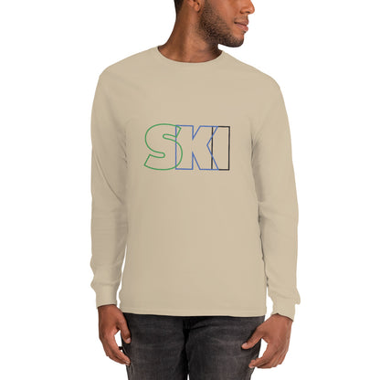 CS0052 - 01001 - SKI Outlined Unisex Long Sleeve Shirt