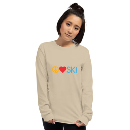 CS0026 - 01001 - Peace | Love | SKI Unisex Long Sleeve Shirt