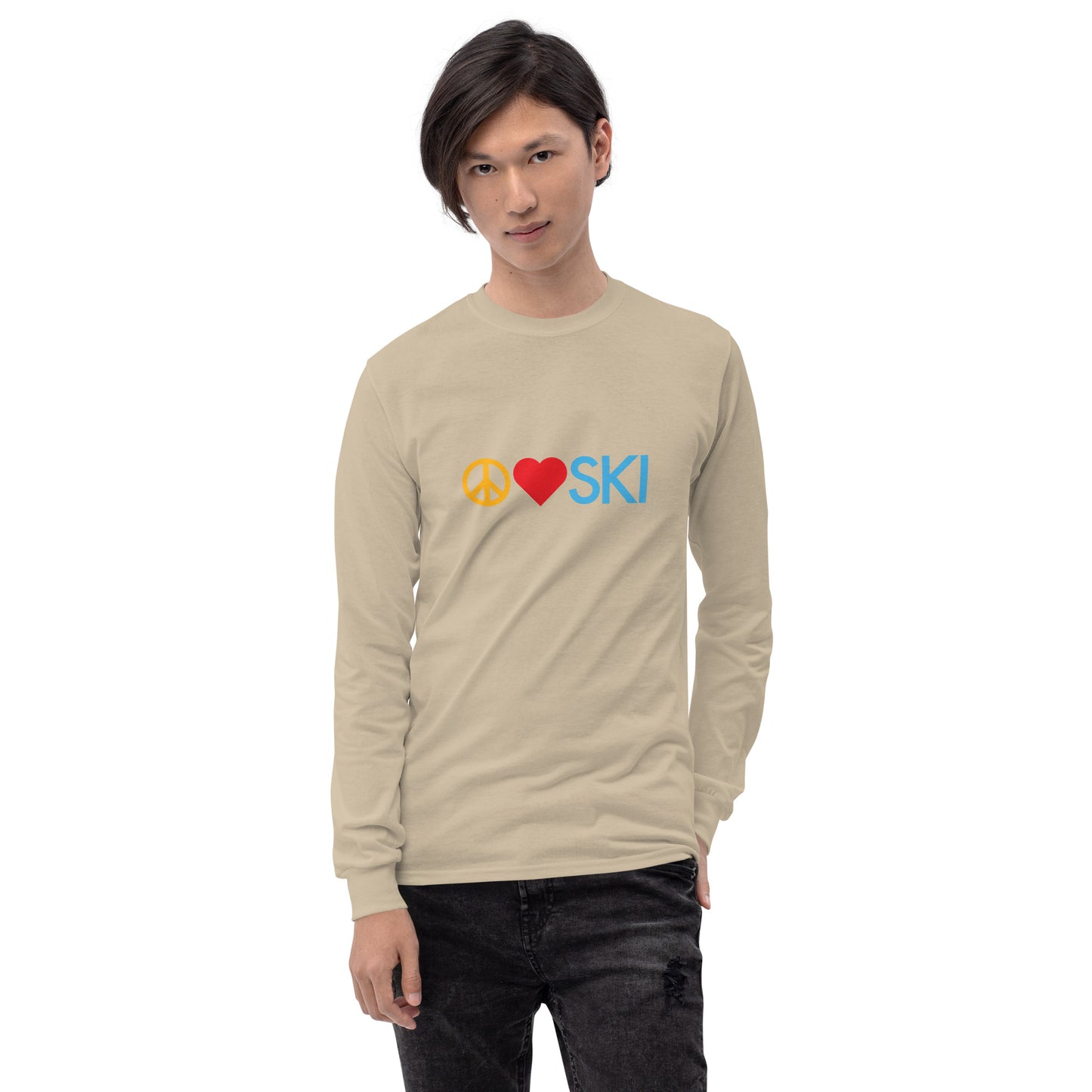 CS0026 - 01001 - Peace | Love | SKI Unisex Long Sleeve Shirt