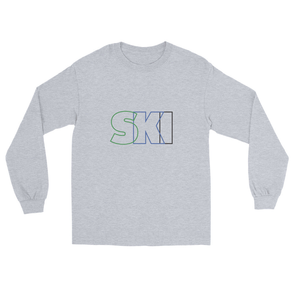 CS0052 - 01001 - SKI Outlined Unisex Long Sleeve Shirt