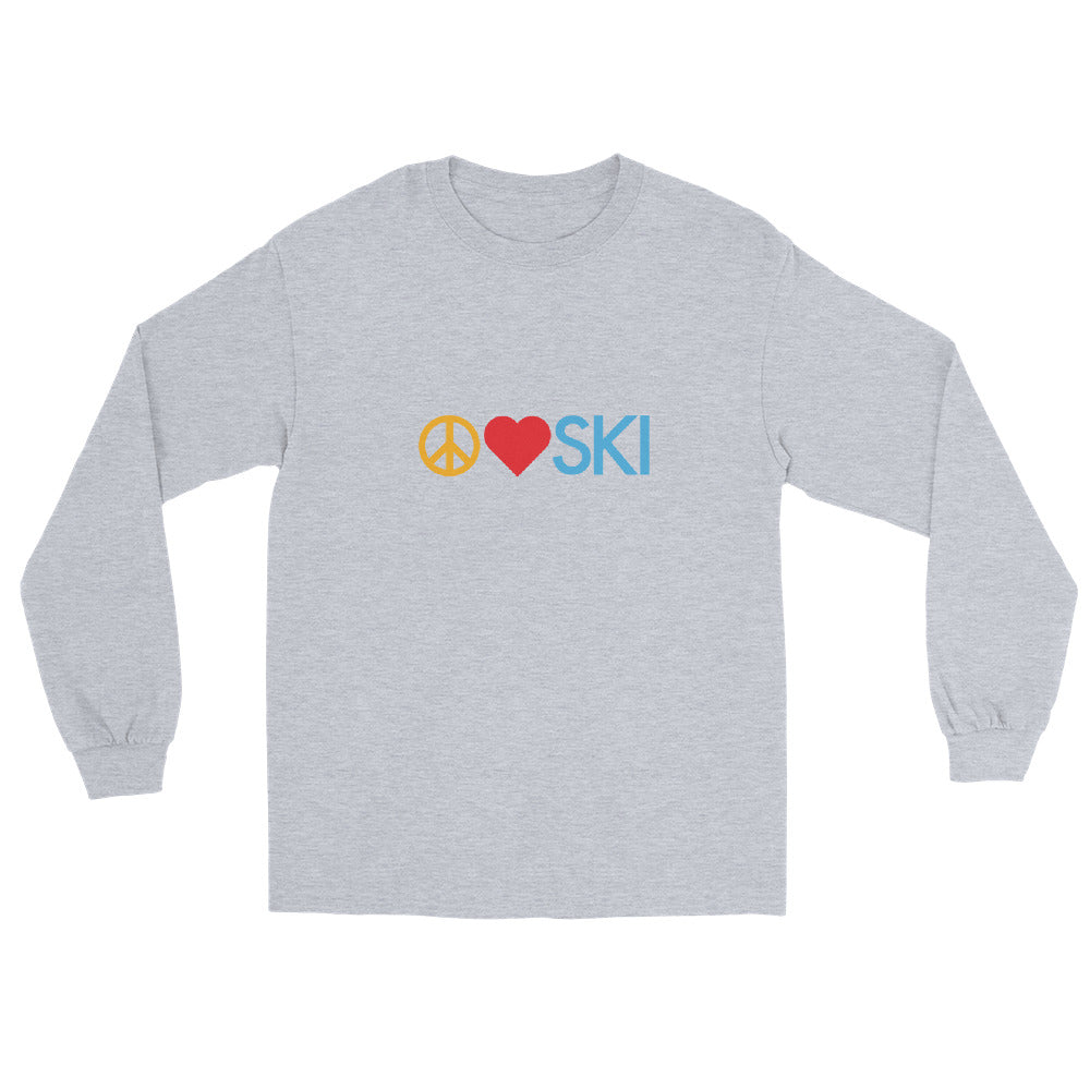 CS0026 - 01001 - Peace | Love | SKI Unisex Long Sleeve Shirt