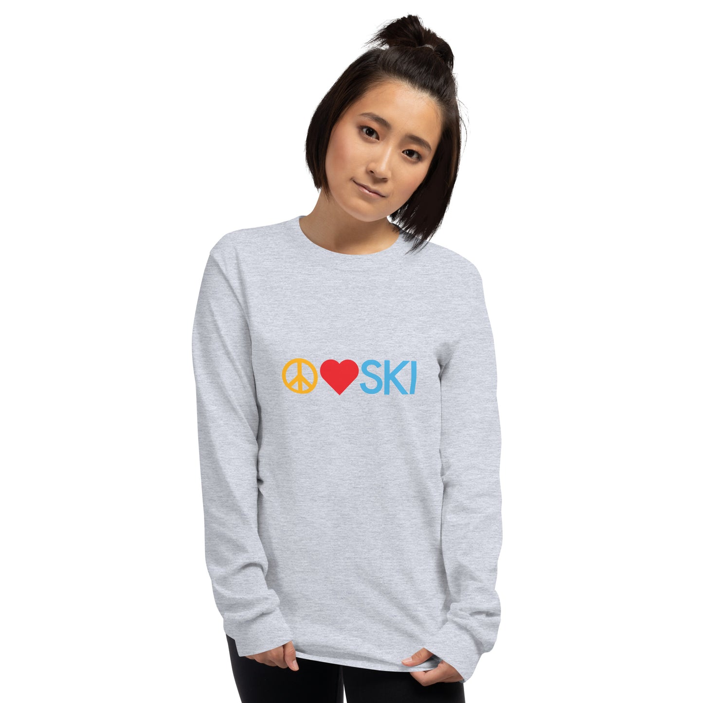 CS0026 - 01001 - Peace | Love | SKI Unisex Long Sleeve Shirt