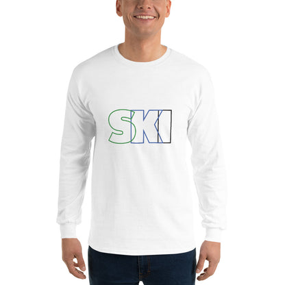 CS0052 - 01001 - SKI Outlined Unisex Long Sleeve Shirt