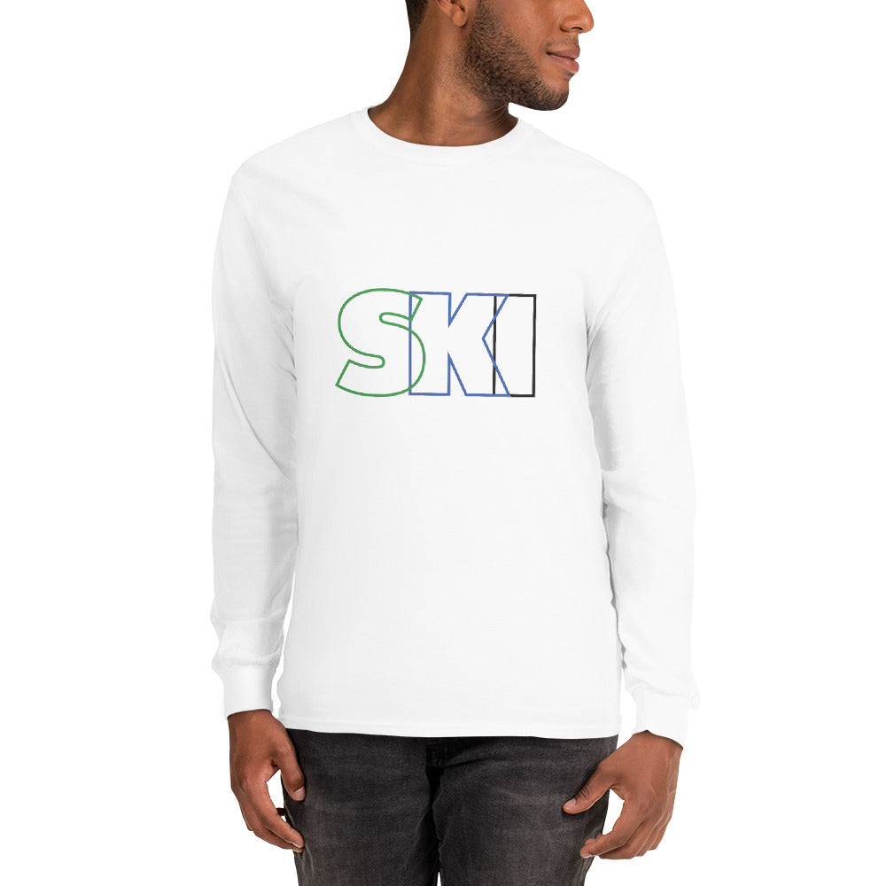 CS0052 - 01001 - SKI Outlined Unisex Long Sleeve Shirt