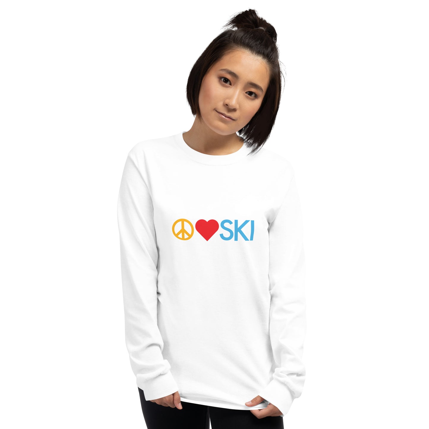 CS0026 - 01001 - Peace | Love | SKI Unisex Long Sleeve Shirt