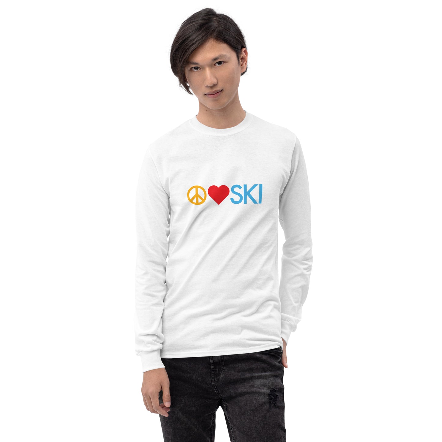 CS0026 - 01001 - Peace | Love | SKI Unisex Long Sleeve Shirt