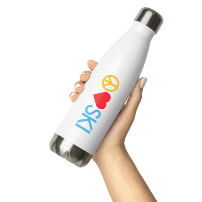 CS0026 - 06002 - Peace | Love | SKI Stainless steel water bottle