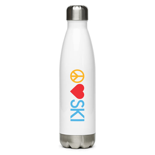 CS0026 - 06002 - Peace | Love | SKI Stainless steel water bottle