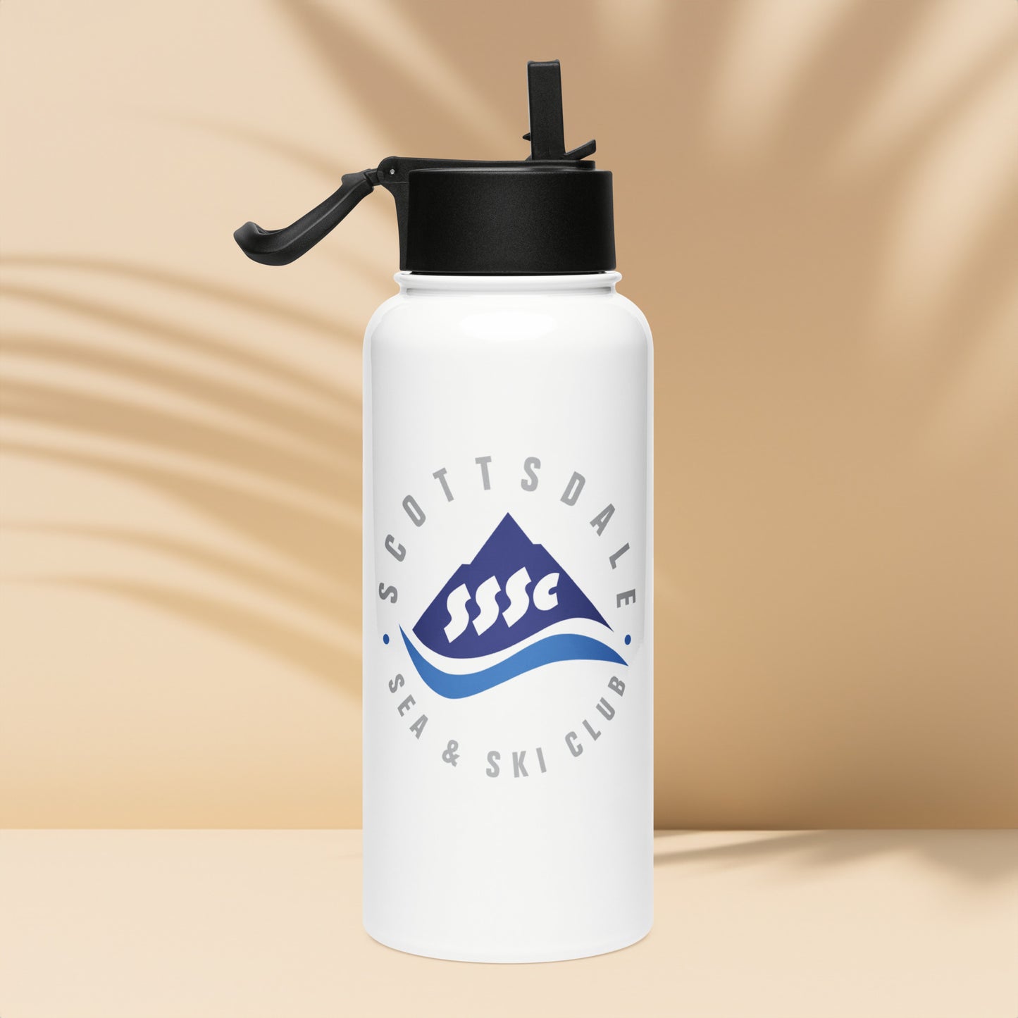 SSASC0095 - 06002 Stainless steel water bottle with a straw lid