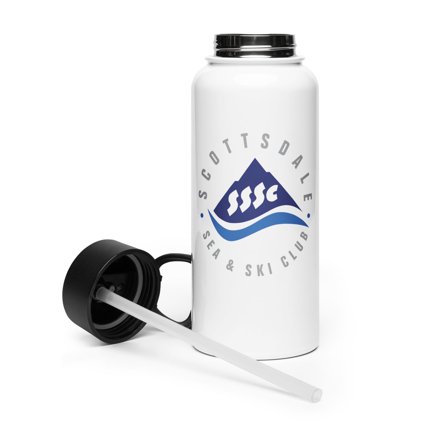 SSASC0095 - 06002 Stainless steel water bottle with a straw lid