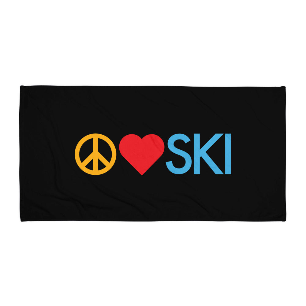 CS0026 - 06007 - AOP Peace | Love | SKI Hot Tub Towel