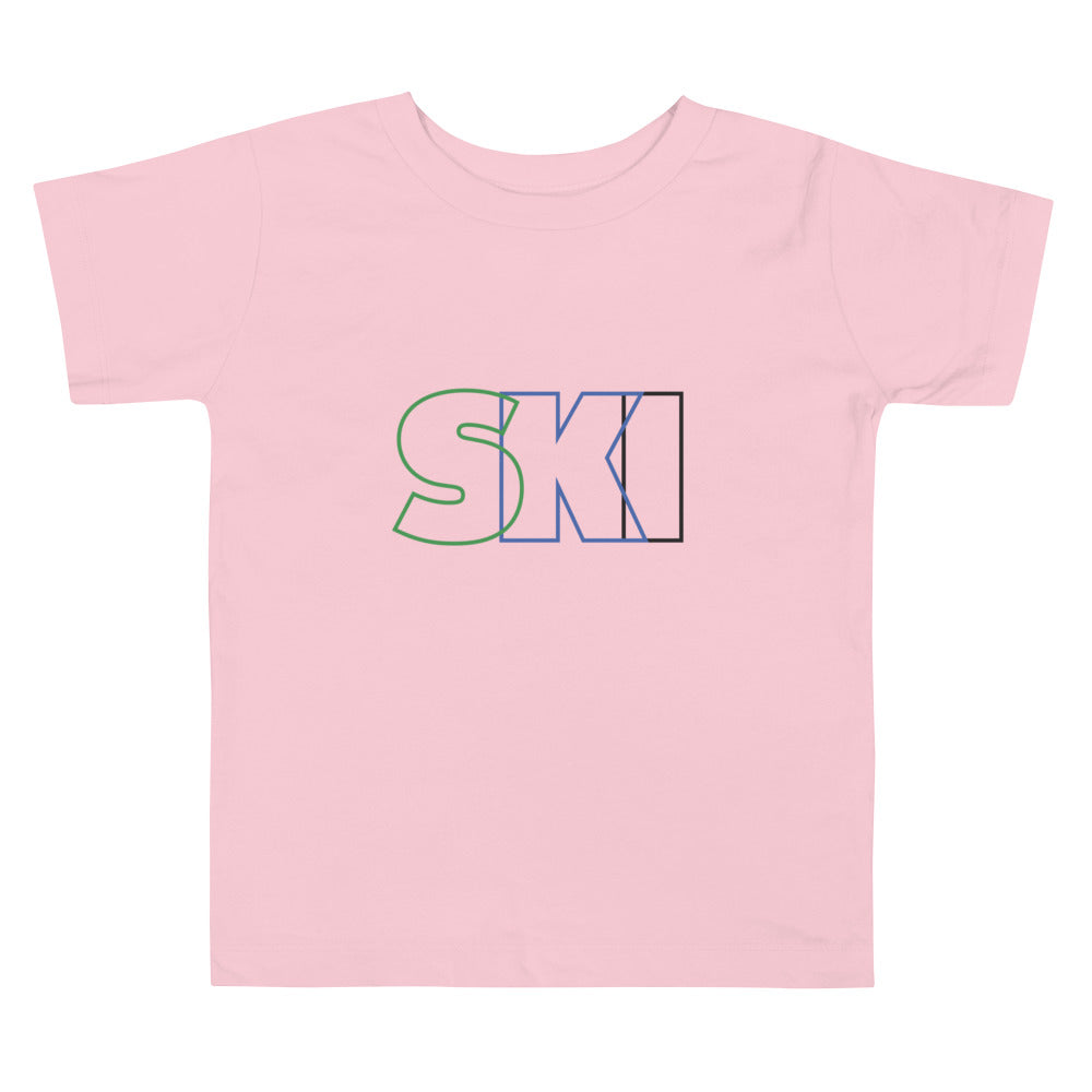 CS0052 - 03001 - SKI Outlined Unisex Toddler Short Sleeve Tee