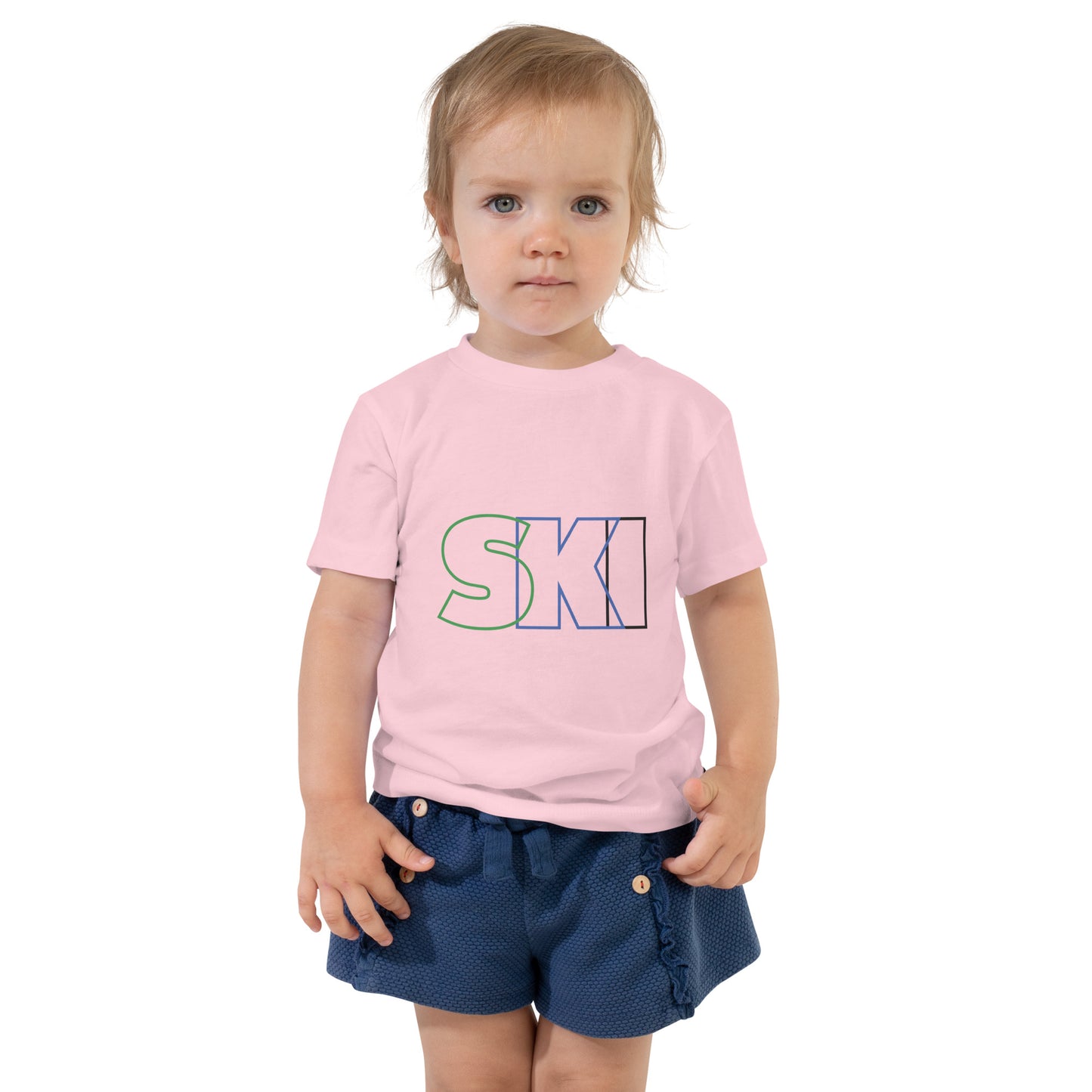 CS0052 - 03001 - SKI Outlined Unisex Toddler Short Sleeve Tee