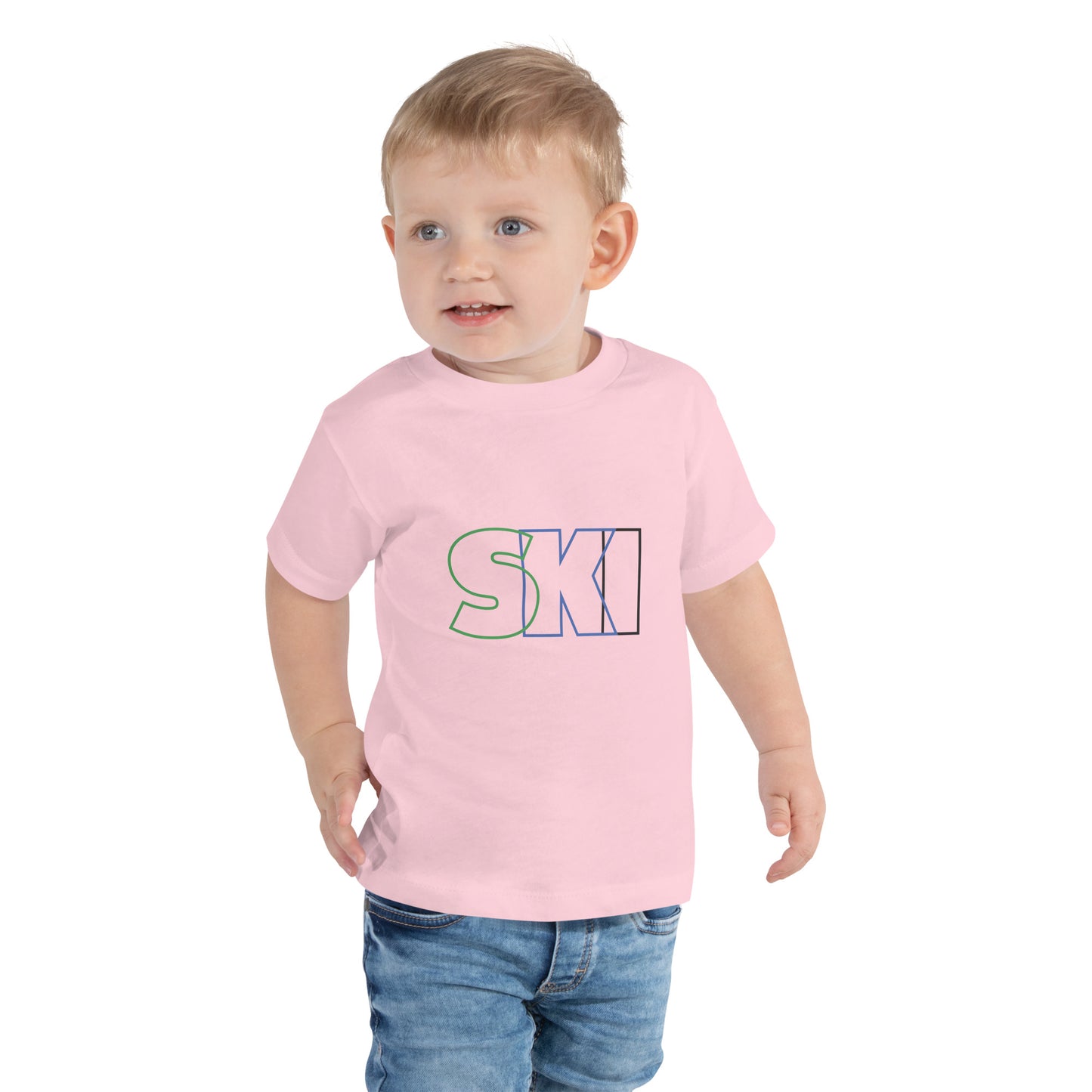 CS0052 - 03001 - SKI Outlined Unisex Toddler Short Sleeve Tee