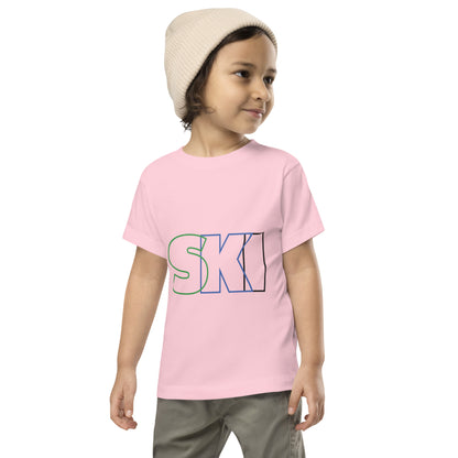 CS0052 - 03001 - SKI Outlined Unisex Toddler Short Sleeve Tee