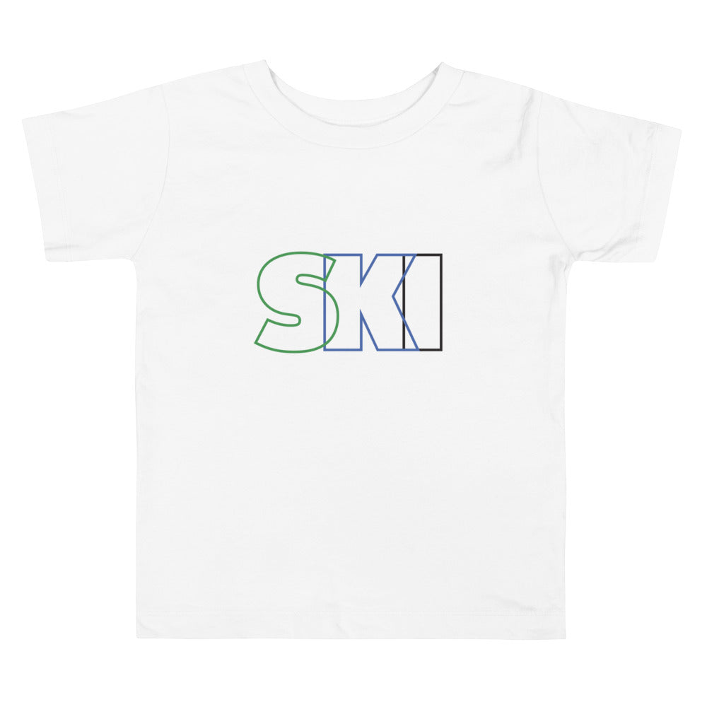 CS0052 - 03001 - SKI Outlined Unisex Toddler Short Sleeve Tee