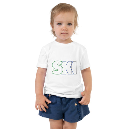 CS0052 - 03001 - SKI Outlined Unisex Toddler Short Sleeve Tee