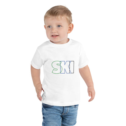 CS0052 - 03001 - SKI Outlined Unisex Toddler Short Sleeve Tee