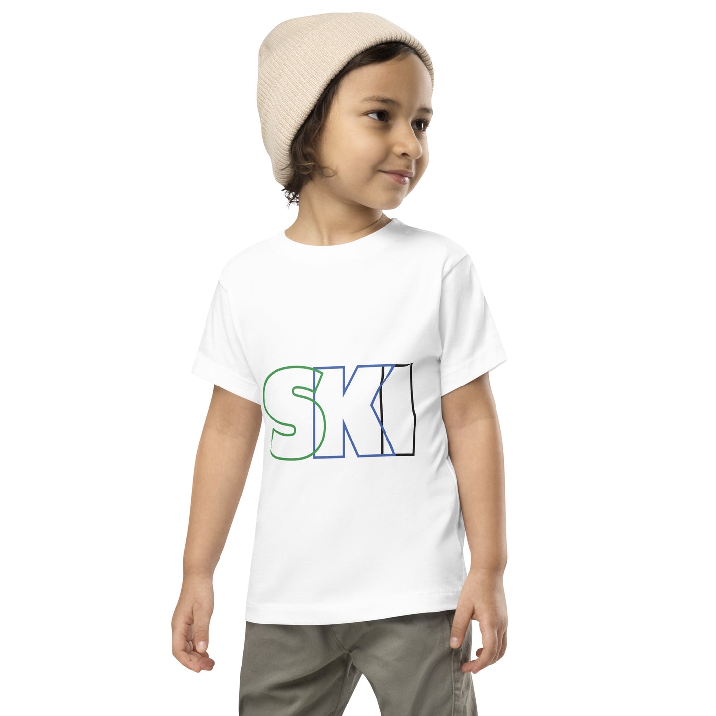 CS0052 - 03001 - SKI Outlined Unisex Toddler Short Sleeve Tee