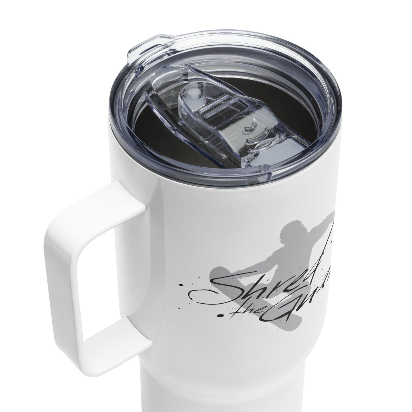 CS0021 - 06002 - Shred the Gnar Travel mug with a handle