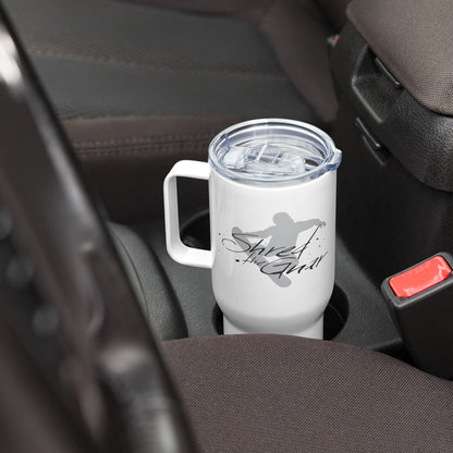 CS0021 - 06002 - Shred the Gnar Travel mug with a handle