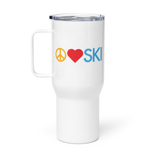 CS0026 - 06002 - Peace | Love | SKI Travel mug with a handle